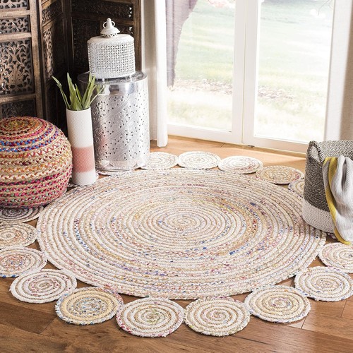 Tappeto rotondo 100 cotone - tappeto, 100%