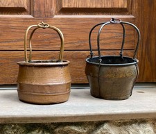 Lotto due scaldini in rame