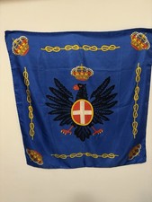 Manolo Borromeo-Foulard Bandiera-Vintage In Pura Seta