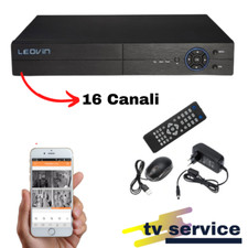 DVR 16 Canali AHD Registratore  Videosorveglianza Cloud Connessione Smartphone