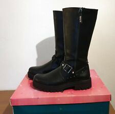 Stivali stivaletti bambina al polpaccio by ASSO, nero, con borchie, N.39