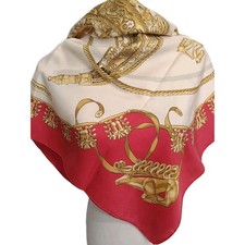 Hermès, foulard vintage. Les cavaliers d'oro.