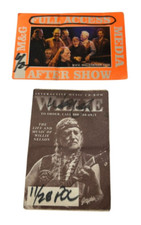 Willie Nelson Back Stage Pass e adesivo autografato firmato a mano auto RARO