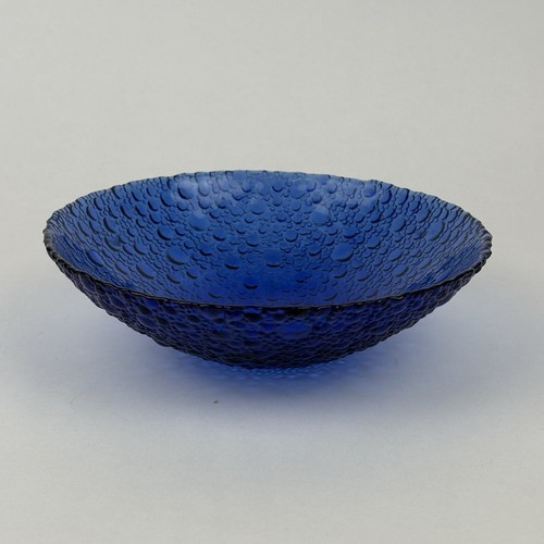 Ciotola vetro blu bolle - blu,
