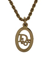 Collana con placca logo Dior Christian CD oro top donna
