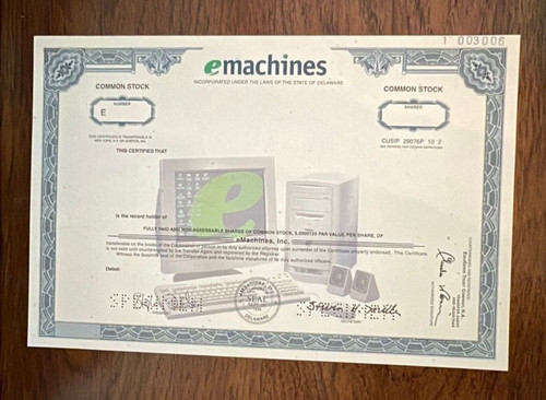 Emachines specimen stock - emachines,