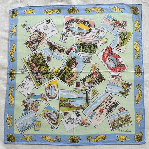 Fazzoletto vintage cotone mare - fazzoletto,