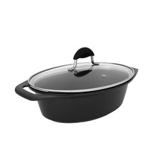 Aeternum Bialetti Casseruola Ovale Rostiera 32x24cm Black Pearl Induzione