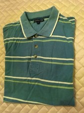 Polo uomo manica corta Stormy Life tg L celeste a righe bianche e verdi