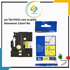 Nastro Etichettatrice Brother p - Touch 12mm TZe 631 compatibile 1000 H 107 105