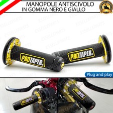 MANOPOLE MANUBRIO MOTO NERO GIALLO PER MOTO GUZZI V 35 1986-1992 FLORIDA