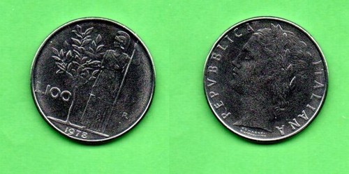 Italia lire 100 1978 - ,