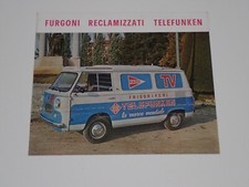 FIAT 600/T FURGONI RECLAMIZZATI TELEFUNKEN DEPLIANT BROCHURE PROSPEKT (K25)