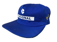 Cappello Berretto Ayrton Senna NACIONAL Formula 1 Gran Premio SHOWA Vintage Snapback Blu