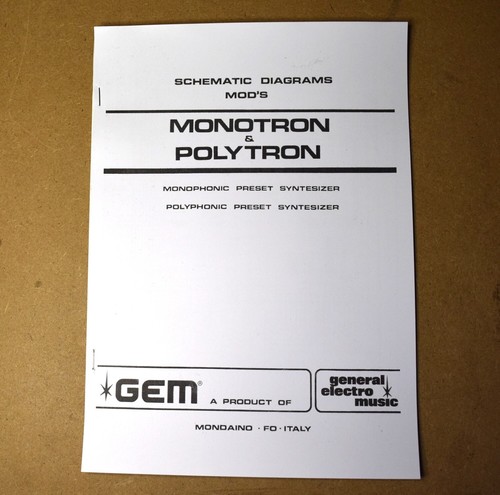 Gem monotron polytron service - monotron,