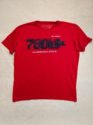 Shirt diesel rossa grafica - t-shirt,