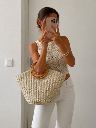Borsa mare donna paglia - borsa,