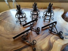 Tre bellissime lanterne da parete Vintage in ferro battuto