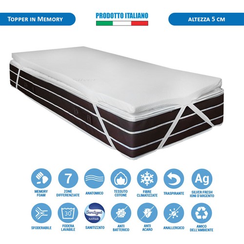 Topper memory foam - , sfoderabile