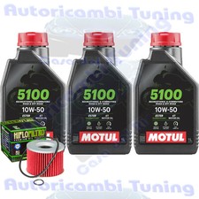 Kit Tagliando Olio Motul 5100 10W50 Filtro Per Kawasaki ZX600 GPZ600R 1985>1989
