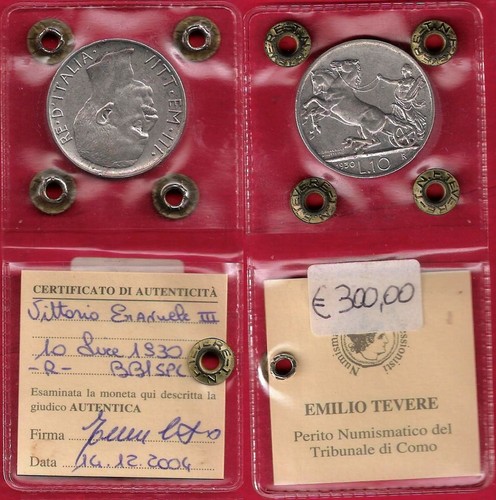 Lire 1930 biga periziato - 1930,