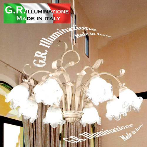 Lampadario ferro battuto - lampadario, in