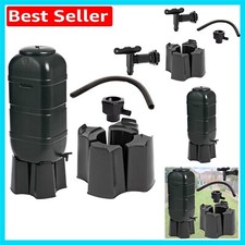 Kit butt acqua piovana completo 100L con supporto e deviatore per giardini e decking