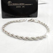 Bracciale da donna in argento 925 braccialetto catena vintage a torchon anni 90