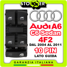 Pulsantiera lato guida Alzacristalli Interruttori Vetri per AUDI A6 C6 4F2 10PIN
