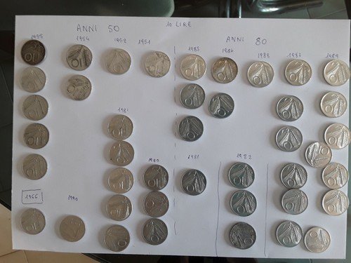 Monete lire anni 50 - anni,