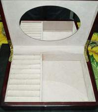 SCATOLA PORTAGIOIE LEGNO LACCATO CON SPECCHIO