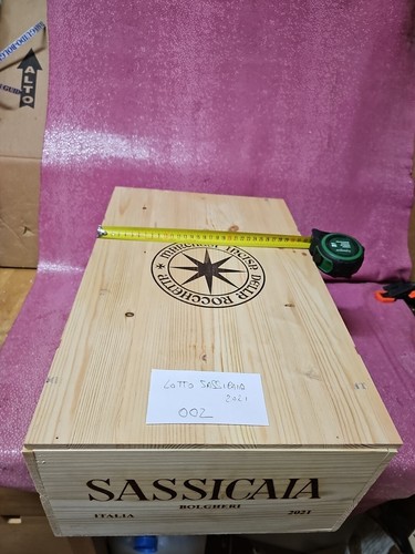 Sassicaia cassa legno vuota - sassicaia,