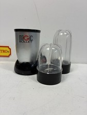 Frullatore Magic Bullet base argento con 2 tazze e lame - testato e funzionante