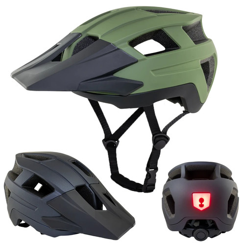 Casco bici con visiera donna - , e