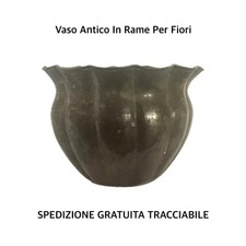 VASO PICCOLO IN RAME • Utilizzabile Come Vaso Per Fiori • Antico ‘900