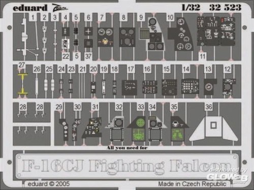 Eduard accessories 16cj - accessories:, f-16cj