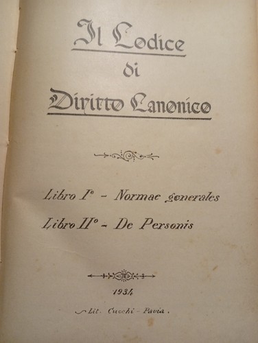 Codice diritto canonico - di,