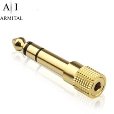 Adattatore Audio Jack TRS 6.35mm Maschio a 3.5mm Femmina per Cuffie Stereo