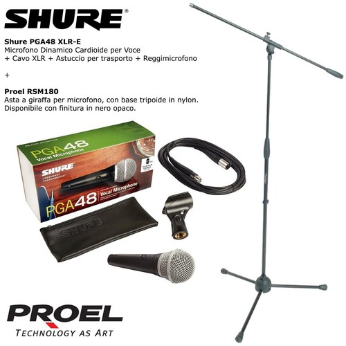 Shure pga48 xlr microfono - pga48, xlr-e