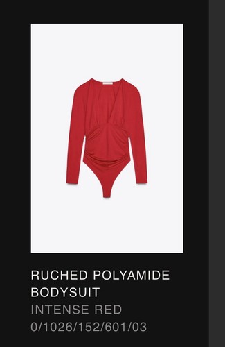 Body zara increspato rosso - zara,