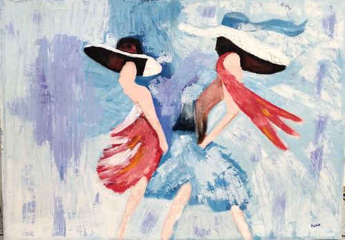 Quadro moderno dipinto mano - quadro,