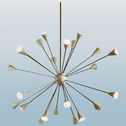 Lampadario sputnik ottone - lampadario,