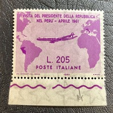 REPUBBLICA 1961 GRONCHI ROSA L.205 - MNH - Bordo foglio - con certificato