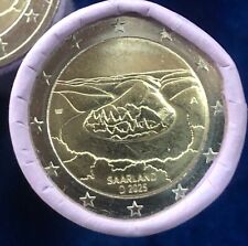 GERMANIA 2 Euro UNC Commemorativi del 2025  Saarland 1 zecca casuale
