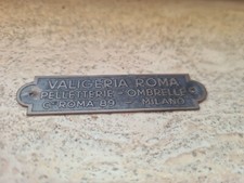 Targa Metallica Vintage Moto Auto Borse Valigie Sella