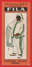 SEGNALIBRO FILA FORMATO PICCOLO SERIE MASCHERE ITALIANE BRIGHELLA TESTA NERA