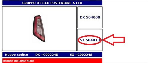 504010 fanale posteriore - fanale,