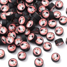 100x Perline Piatte Rotonde in