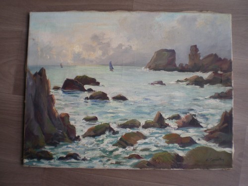 Marine peinture huile sur - marine,