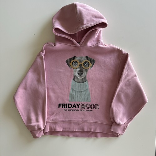 Felpa con cappuccio rosa - , zara